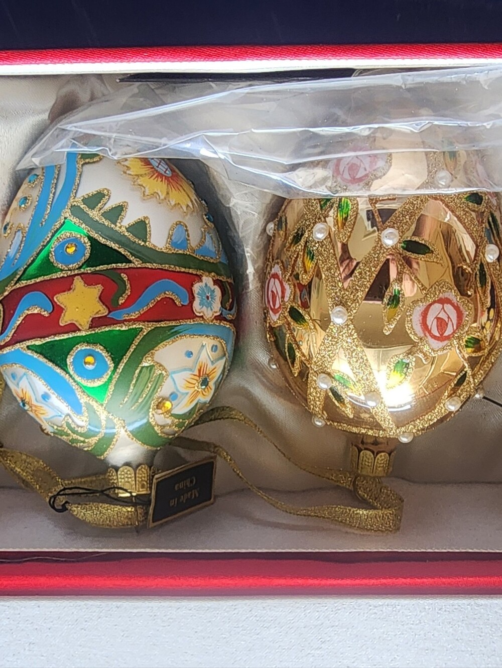Joan Rivers Decorative Hand-Painted Holiday Ornaments - Gold & Multicolor